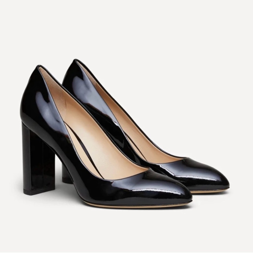 NWT M.Gemi The Lustro 90mm Black Patent Pumps